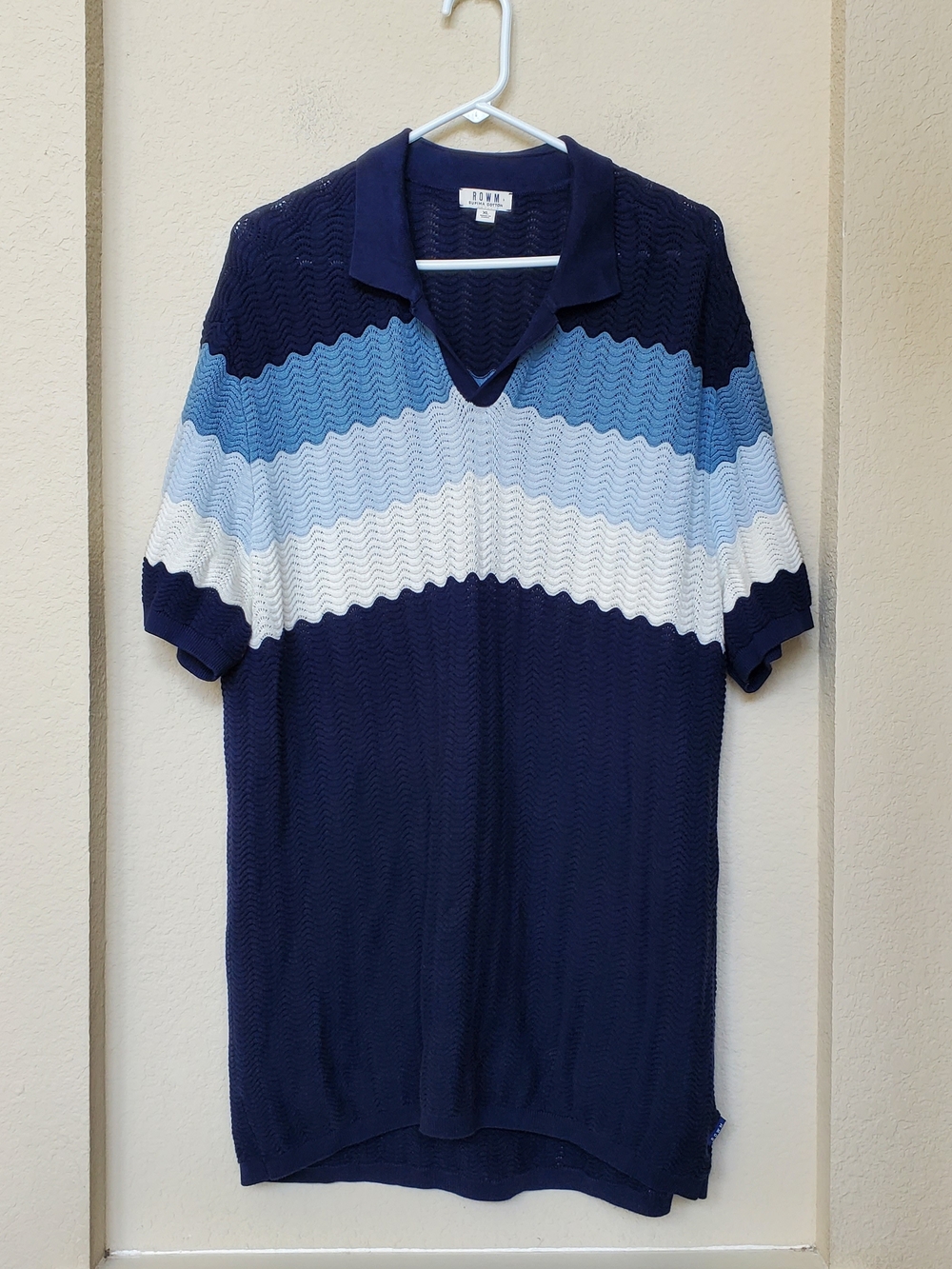Rown Cotton Knit Pullover Shirt.  Size XL